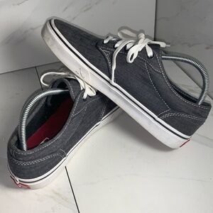 Vans Off The Wall Dark Grey Denim Casual Sneakers 500714 Shoes Men's Size 9.5